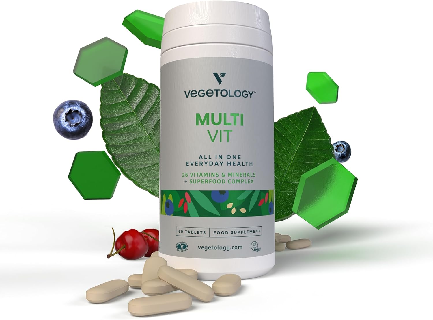 Vegetology MultiVit Vegan Multivitamins W/26 Vitamin & Mineral Supplem