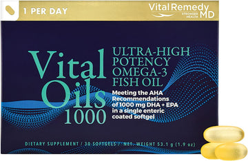 Omega3 Ultra Strength DHA VitalOils1000-1m Supply garanteed burpless Fish Concentrate Capsules in Blister