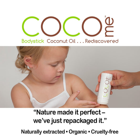 cocome Bodystick - 100% Organic Moisturizing Virgin Coconut Oil Solid Bar with Anti-aging Beeswax for Chemical, Preservative, and Fragrance-Free Skin Repair and Protection. Dermatologist recommended