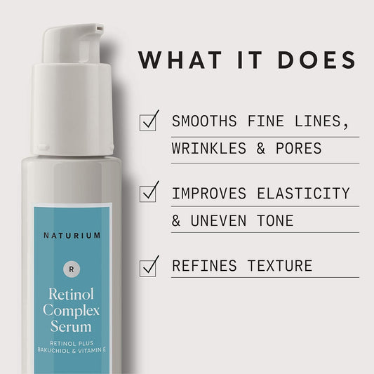 Naturium Retinol Power Duo, Retinol Complex Serum & Retinol Complex Cream, Anti-Wrinkle & Hydrating Skin Treatment