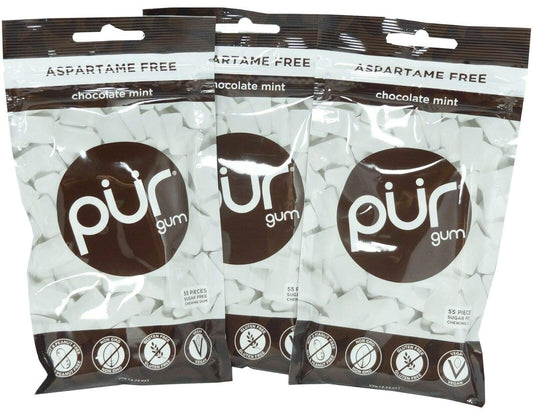 NEW! PUR Gum Chocolate Mint, 2.72 oz, 3 Bags3 : Grocery & Go