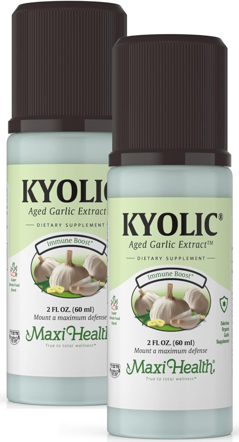 Kyolic Aged Garlic Extract Liquid - Odorless Garlic Supplements - Orga