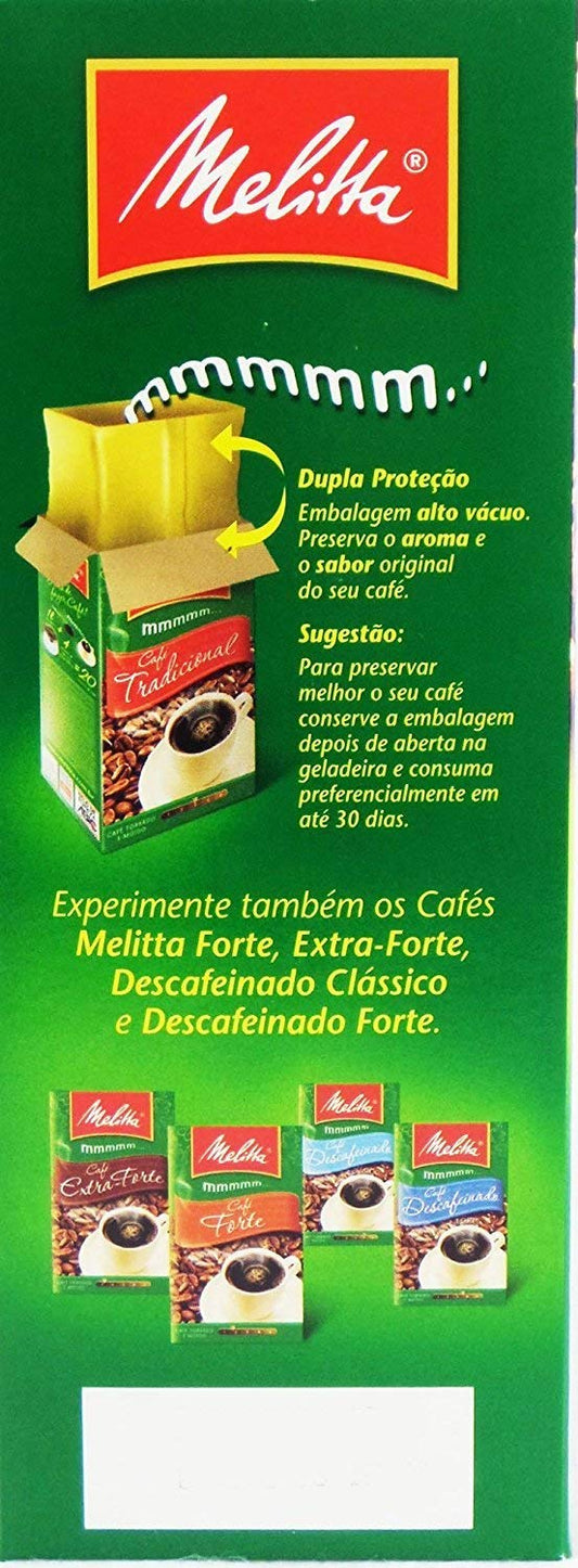 Melitta - Traditional Roasted Coffee -(PACK OF 02) | Melitta Café Torrado e Moído Tradicional