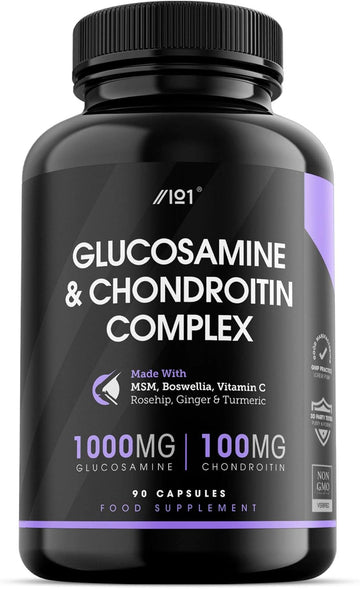 Glucosamine & Chondroitin Complex - with MSM, Boswellia, Rosehip, Ging64 Grams