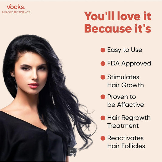 Vocks 5% Minoxidil Foam for Women- Extra Strength Clinicaly Proven - Unscented Hair Regrowth Treatment - Anti Hair Loss and Promotes Thicker Fuller Hair - 4 Month Supply