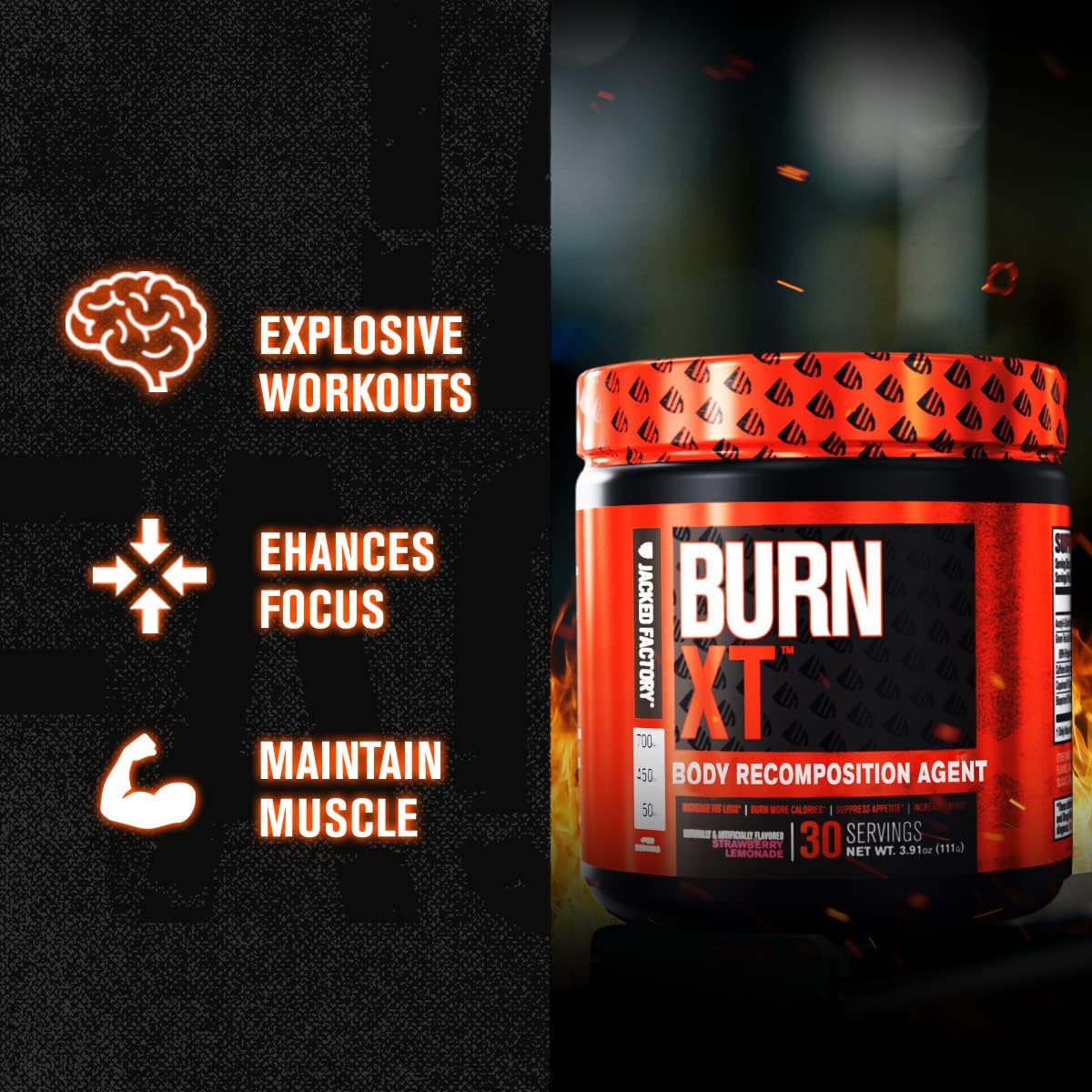 Burn-XT Powder for Men & Women - Improve Focus & Increase Energy - Pre