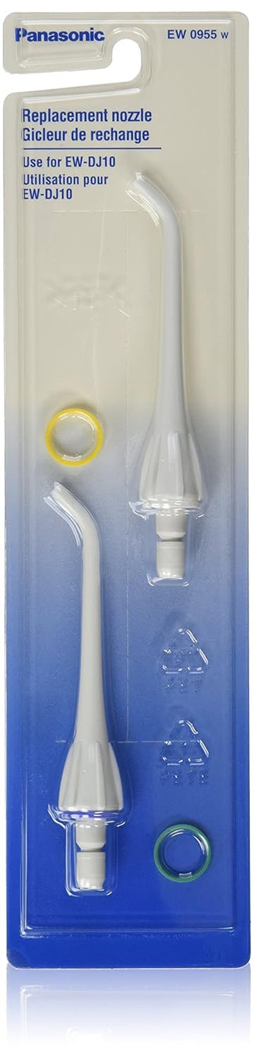 Panasonic Water Jet Nzle Replacement, Compatible with EW-DJ10-W, EW-DJ10-A Dental ossers, White, 2 Count