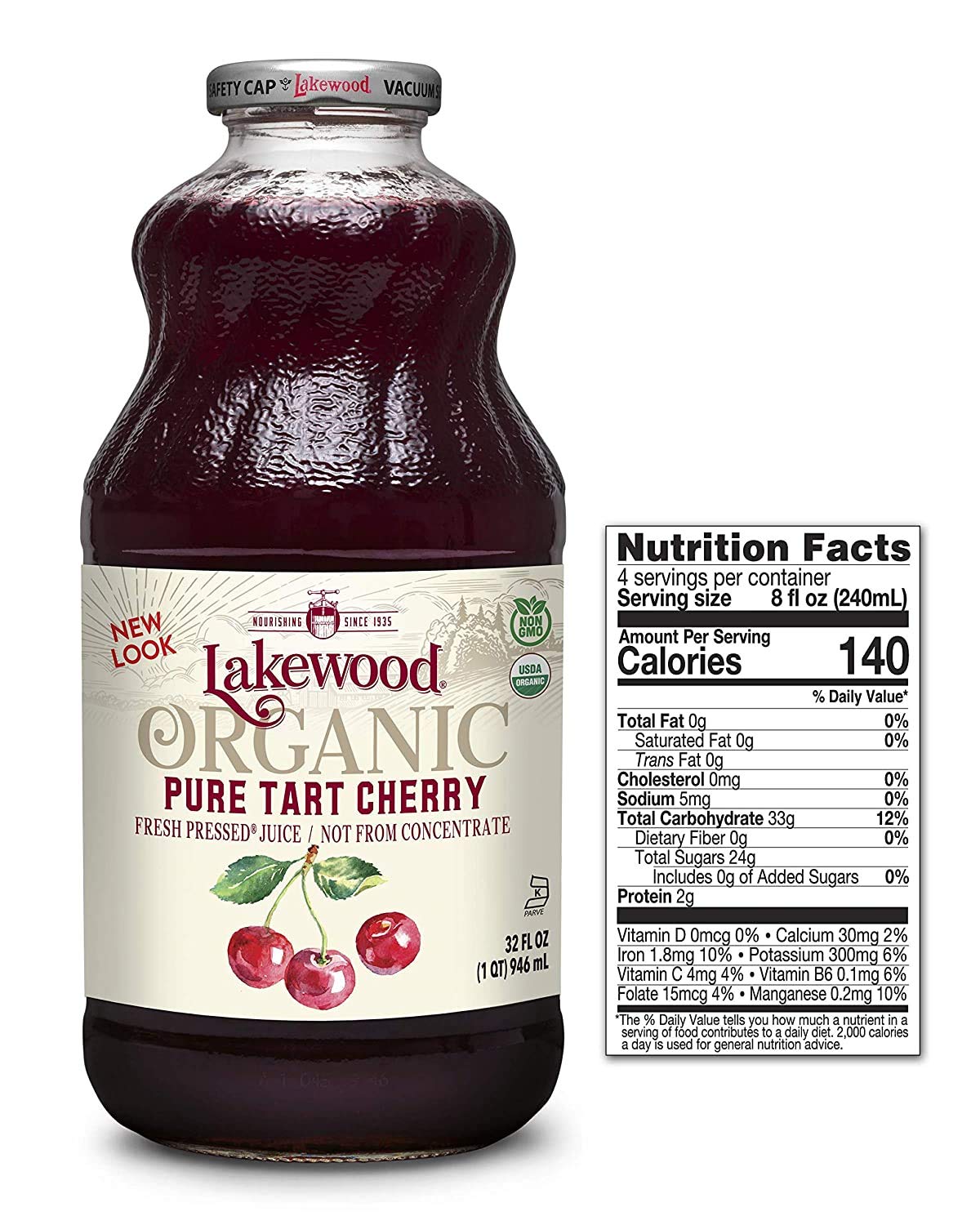 Lakewood, Organic Pure Cherry Tart Juice, 32 oz