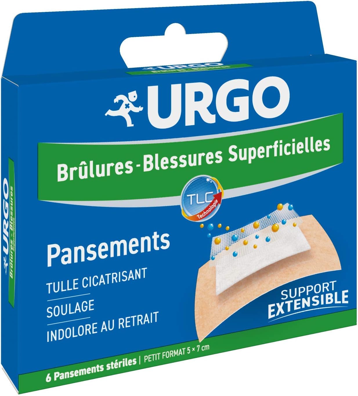 Urgo Superficial Burns and Wounds Small Sized Bandages x6