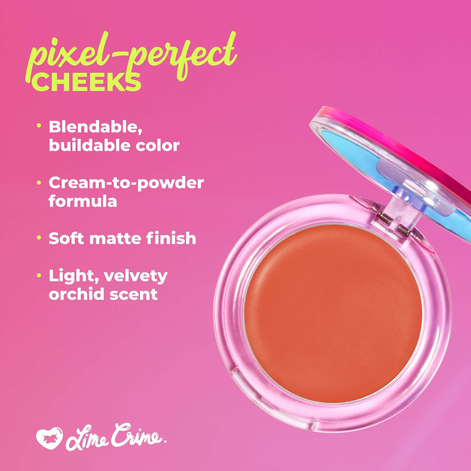 Lime Crime Softwear Blush, Digital Peach - Blendable, Builda