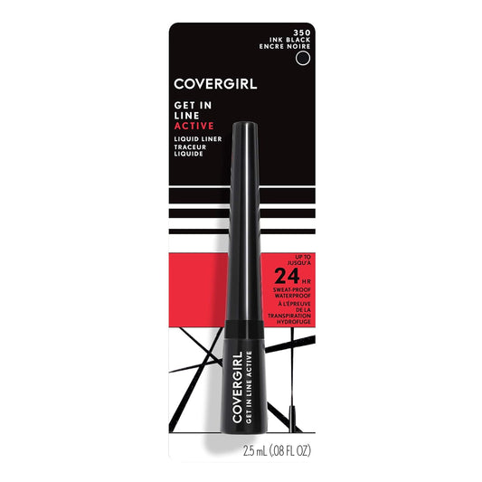 COVERGIRL Get In Line Active Eyeliner, Ink Black, 0.36