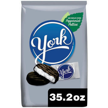 YORK Dark Chocolate Peppermint Patties, Christmas Candy Party Pack, 35.2 oz