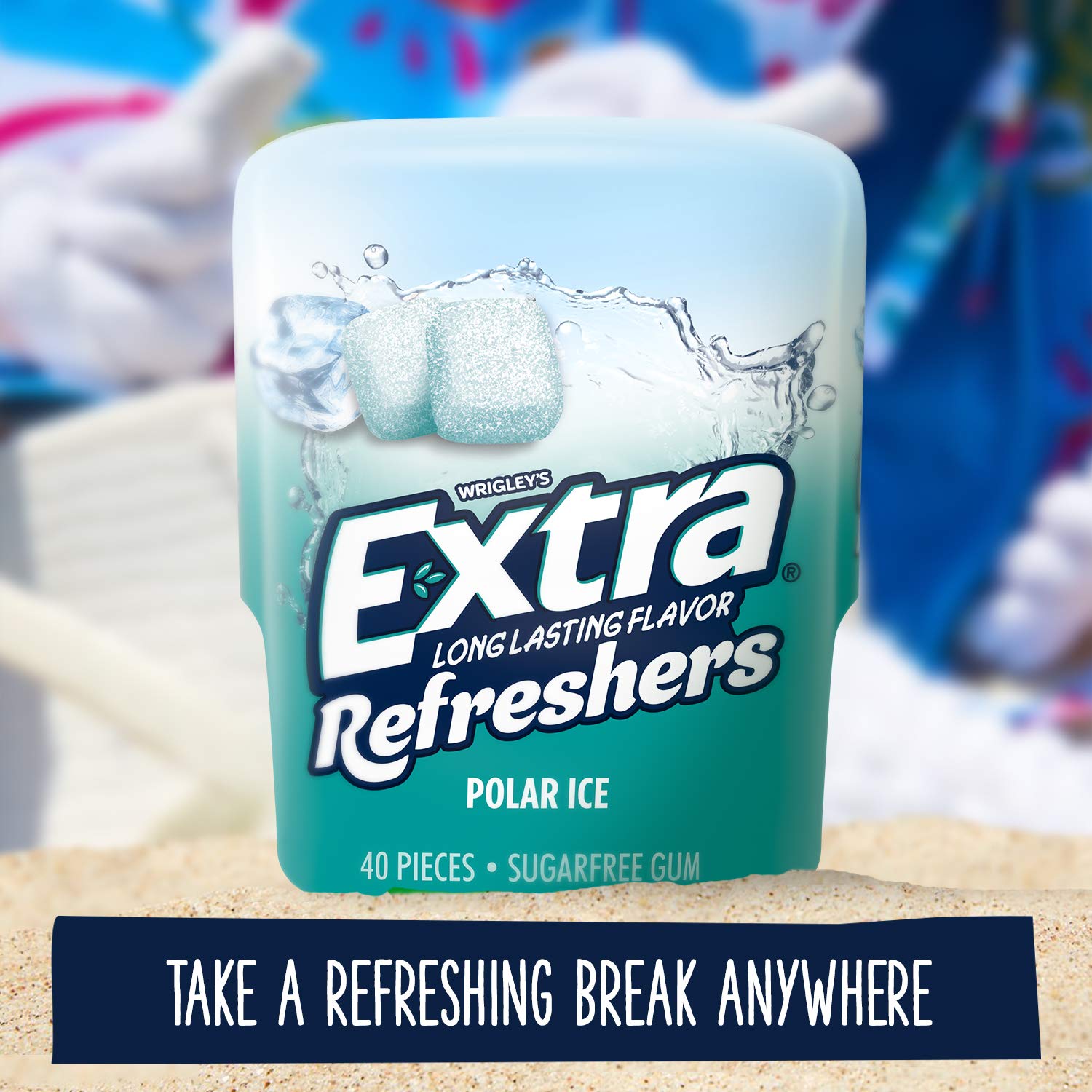 Extra Extra Refreshers Chewing Gum, Polar Ice, 40 Count (Pac