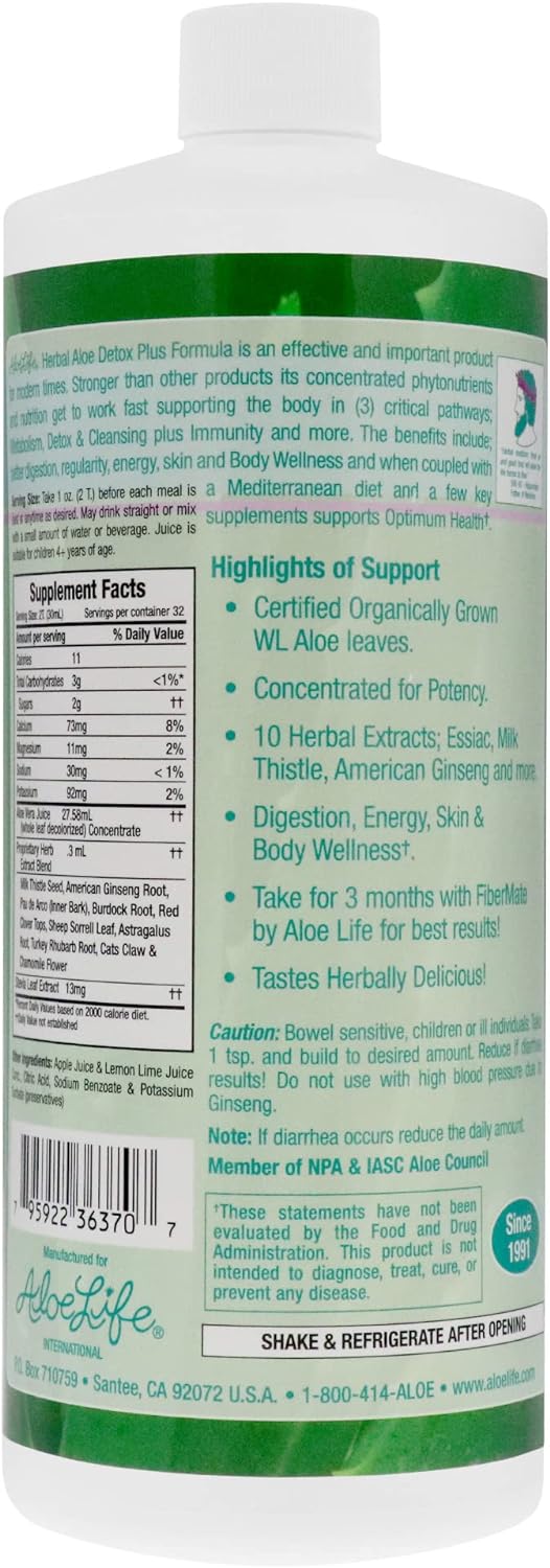 Aloe Life ? Detox Plus Formula, Aloe-Based Detox Supplement, Aloe Vera