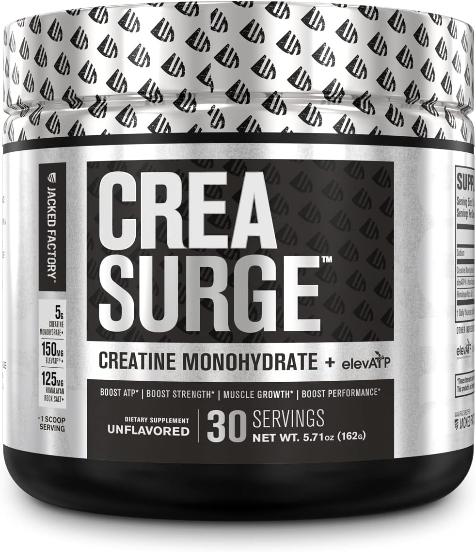 Jacked Factory Creatine Monohydrate Powder w/ElevATP - Creasurge 5g Mi