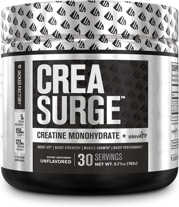 Jacked Factory Creatine Monohydrate Powder w/ElevATP - Creasurge 5g Mi