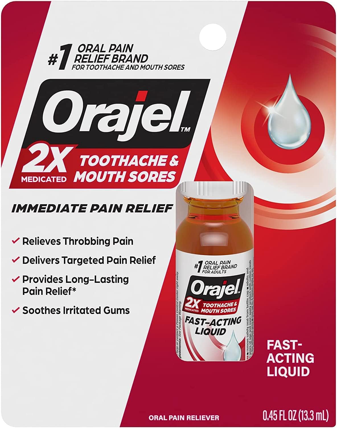Orajel Maximum Strength Toothache Pain Relief Liquid - .45 o