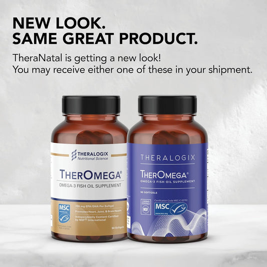 Theralogix TherOmega Omega-3 Fish Oil Supplement - Supports Heart, Brain, Immune & Joint Health* - 700 mg DHA & EPA from