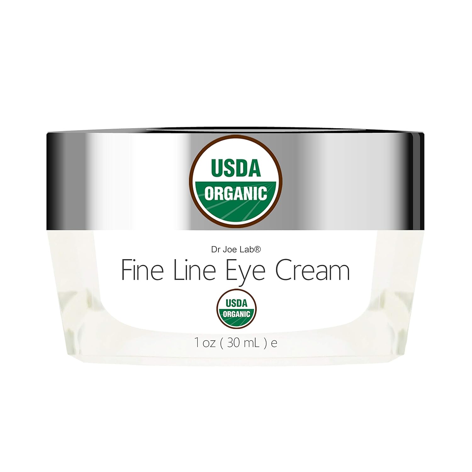 Organic Fine Line Eye Cream - USDA Certified Organic - 1  - Deep Hydrating Under Eye Creme, Firming, Nourishing Uneven Skin Tone & Texture - All Day Hydration & Improves Elasticity - Made In USA