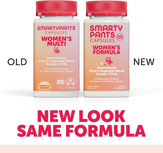 SmartyPants Multivitamin for Women: Omega-3 DHA; Zinc for Immunity, Bi