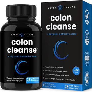 Colon Cleanse & Detox for Weight Loss [14 Day Quick Cleanser] Safe & Effective Formula with Probiotic & Digestive Enzyme