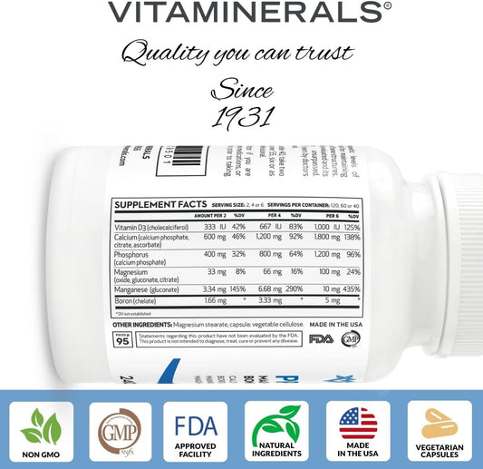 Vitaminerals 95 Primacal? Bone Support Maximum Potency Calcium, Magnesium for Bone Loss (240)