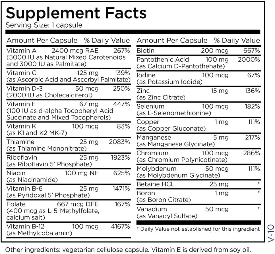 Metabolic Maintenance The Big One Plus Vitamin D - Iron-Free Multivita
