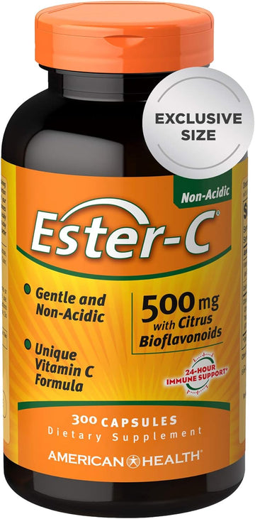 American Health Ester-C 500 mg with Citrus Bioflavonoids Capsules, 300