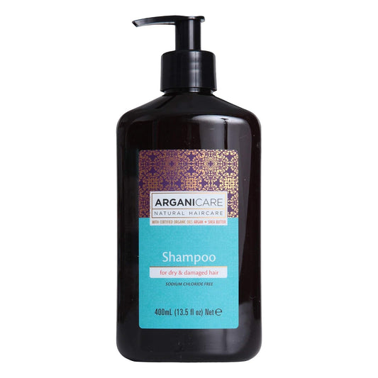 Arganicare Shampoo for Dry & Damaged Hair Enriched with Organic Moroccan Argan Oil and Shea Butter. 13.5 . .- 2 Pack