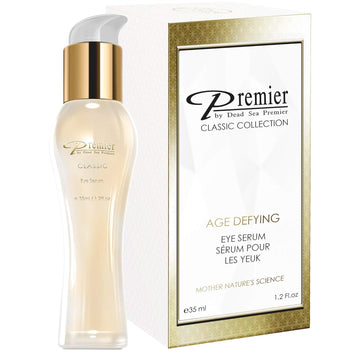 Premier Dead Sea Classic Eye Serum, Hypoallergenic, Age defying, Helps minimize wrinkles, Dark circles, Sagging skin, Reduce bags, with vitamins A & E 1.2 .