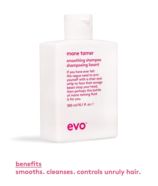 EVO Mane Tamer Smoothing Shampoo - Cleans, Smooths, & Strengthens Hair - Reduces Frizz