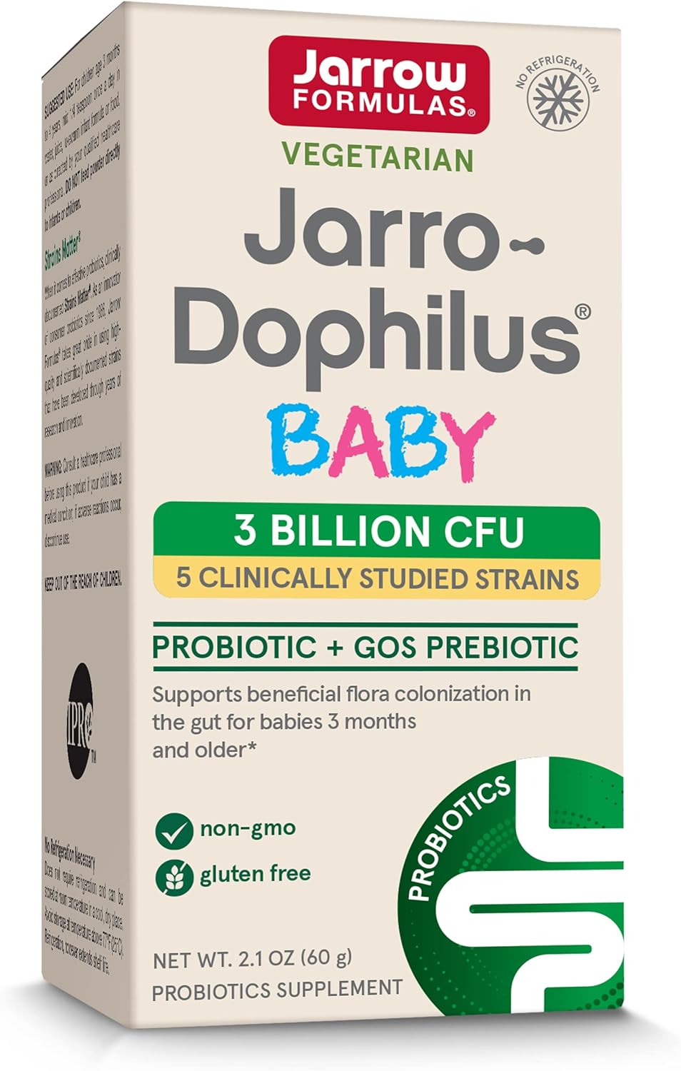 Jarrow Formulas Jarro-Dophilus Baby + Gos - 2.1 Oz Powder - Supports I