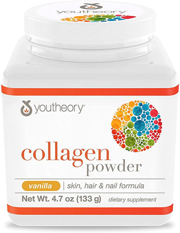 Youtheory Vanilla with Biotin Collagen Powder, 4.7 Oz