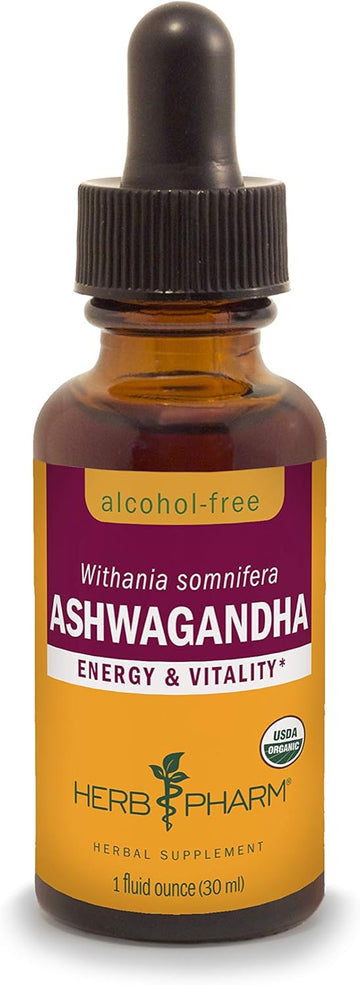 Herb Pharm Certified Organic Ashwagandha Extract Drops for Traditional