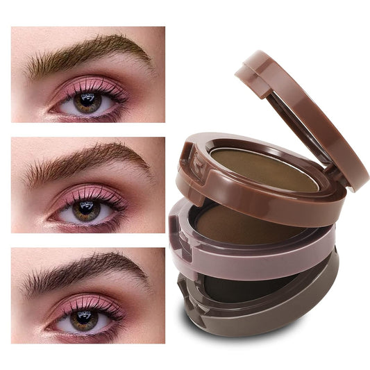 Boobeen 3 Color eyebrow Powder Palette, Waterproof Powder Eyebrow Makeup, Brow Definer Powder Eyebrow Filler to Shape Perfect Brow