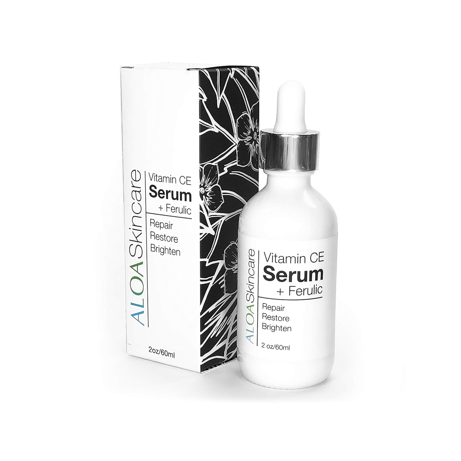 ALOA Skincare Vitamin CE Serum + Ferulic with Hyaluronic Acid, 2. Anti Aging, Firming & Brightening Serum for Face
