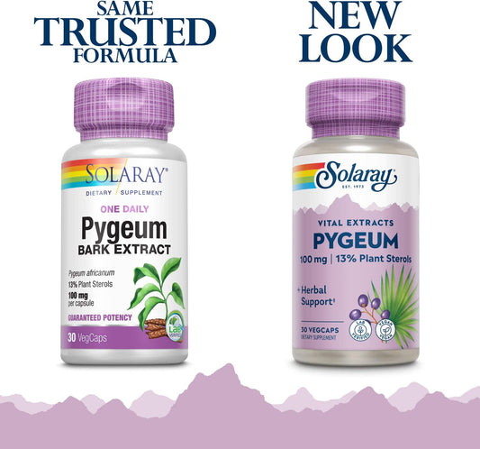 SOLARAY Pygeum Bark Extract, One Daily Pygeum 100mg, Pygeum Extract fo