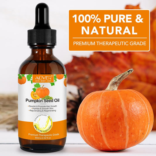 Pumpkin Seed Oil for Hair Growth, Organic Pumpkin Oil for Skin, Nourish the Scalp, Moisturizing & Nourishing Body, Hair