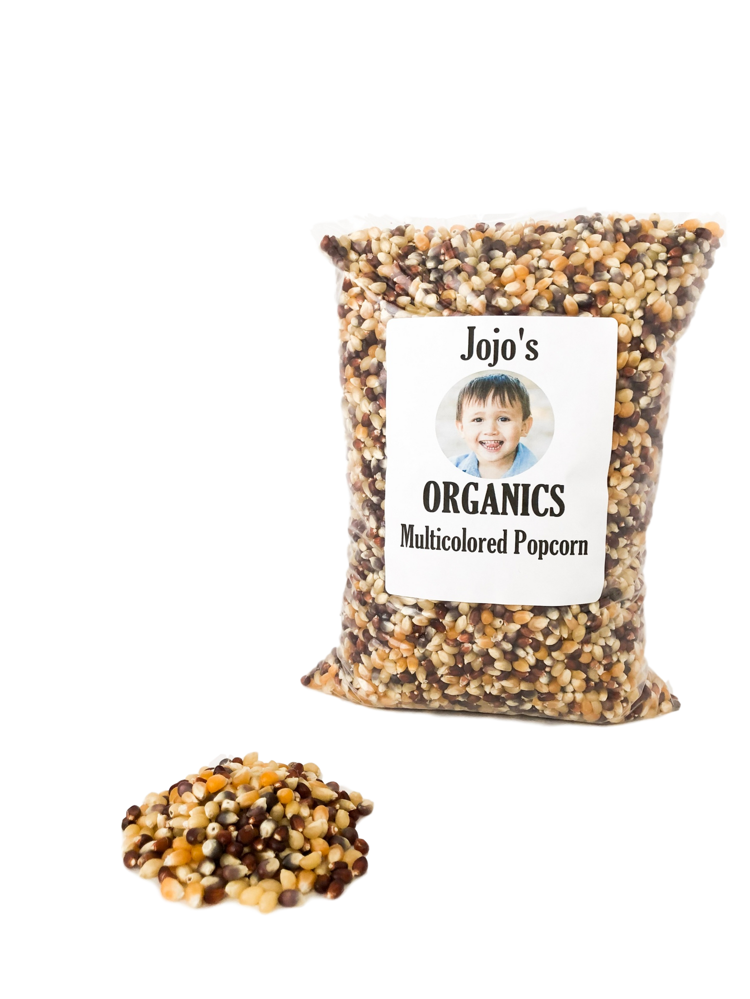 Jojo's Organics Non-GMO Multi-color Popcorn | Popping Corn |  (Pounds) | Whole Grain Multi-colored Calico or Rainbow Kernels | Bulk Dry | Product of USA