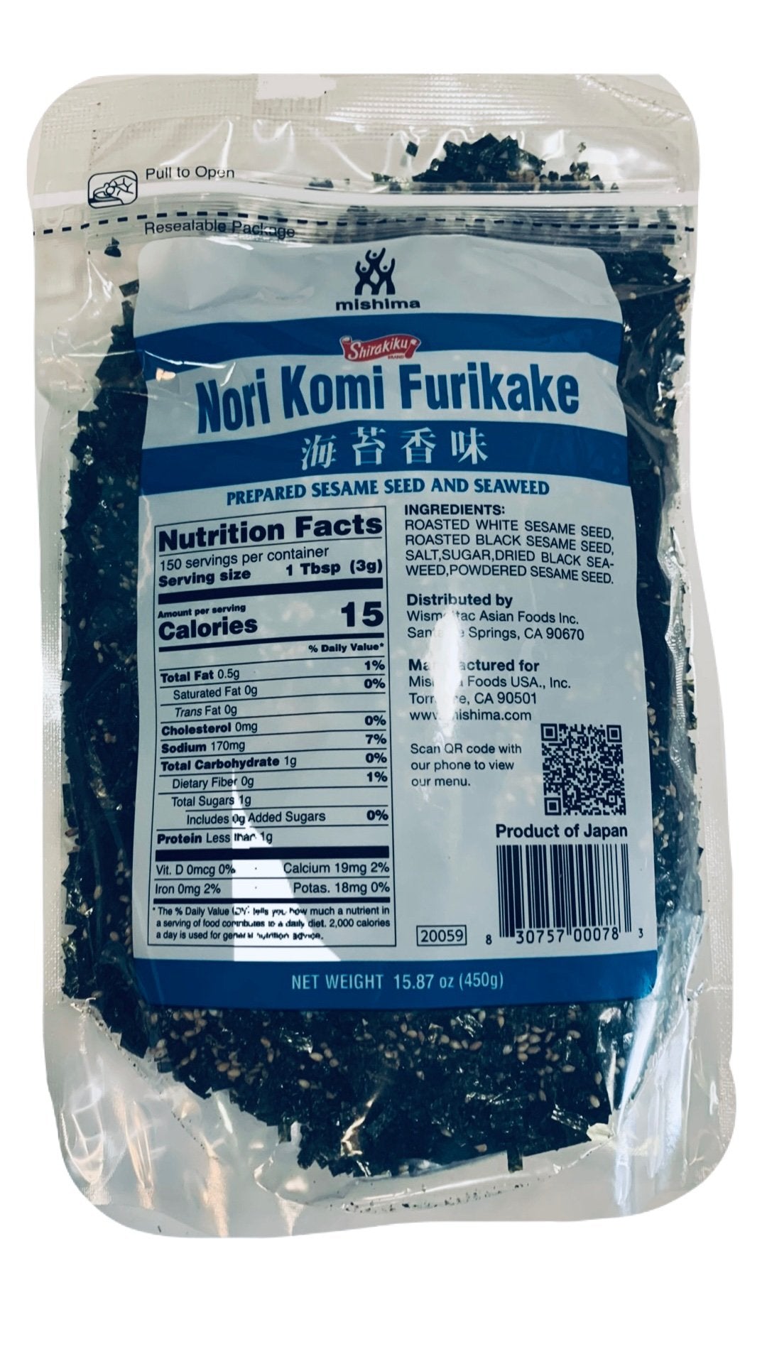 Mishima Nori Komi Furikake Seaweed Sesame Seed Seasoning