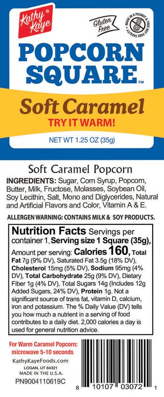 Kathy Kaye Caramel Popcorn Square, 8 Ct (. Squares)