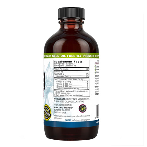 Premium Black Seed Oil 8 Oz By Amazing Herbs