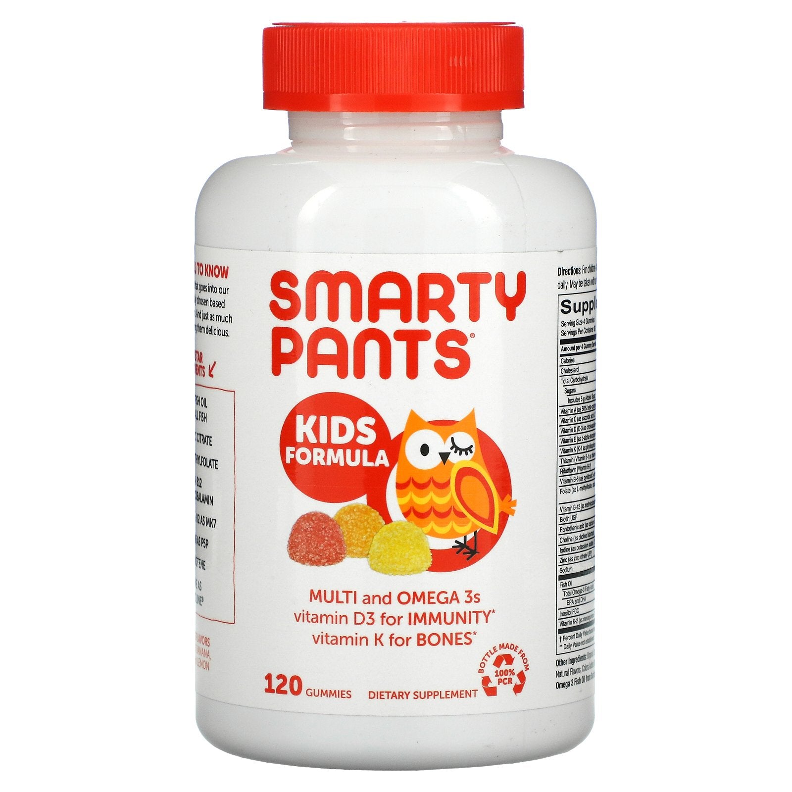 SmartyPants, Kids Formula, Multi and Omega 3s, Strawberry Banana, Orange and Lemon