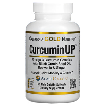 California Gold Nutrition, Curcumin UP, Omega-3 & Curcumin Complex, Joint Mobility & Comfort Support Fish Gelatin Softgels