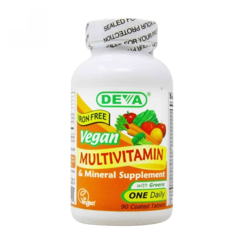 Vegan, Multivitamin Without Iron 90 Tab By Deva Vegan Vitami