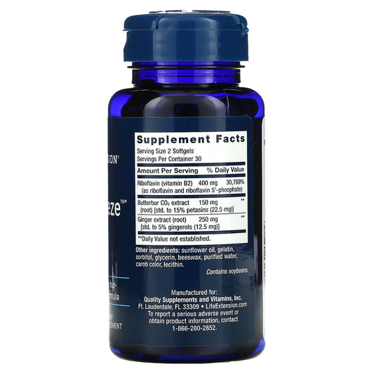 Life Extension, Migra-Eeze, Softgels