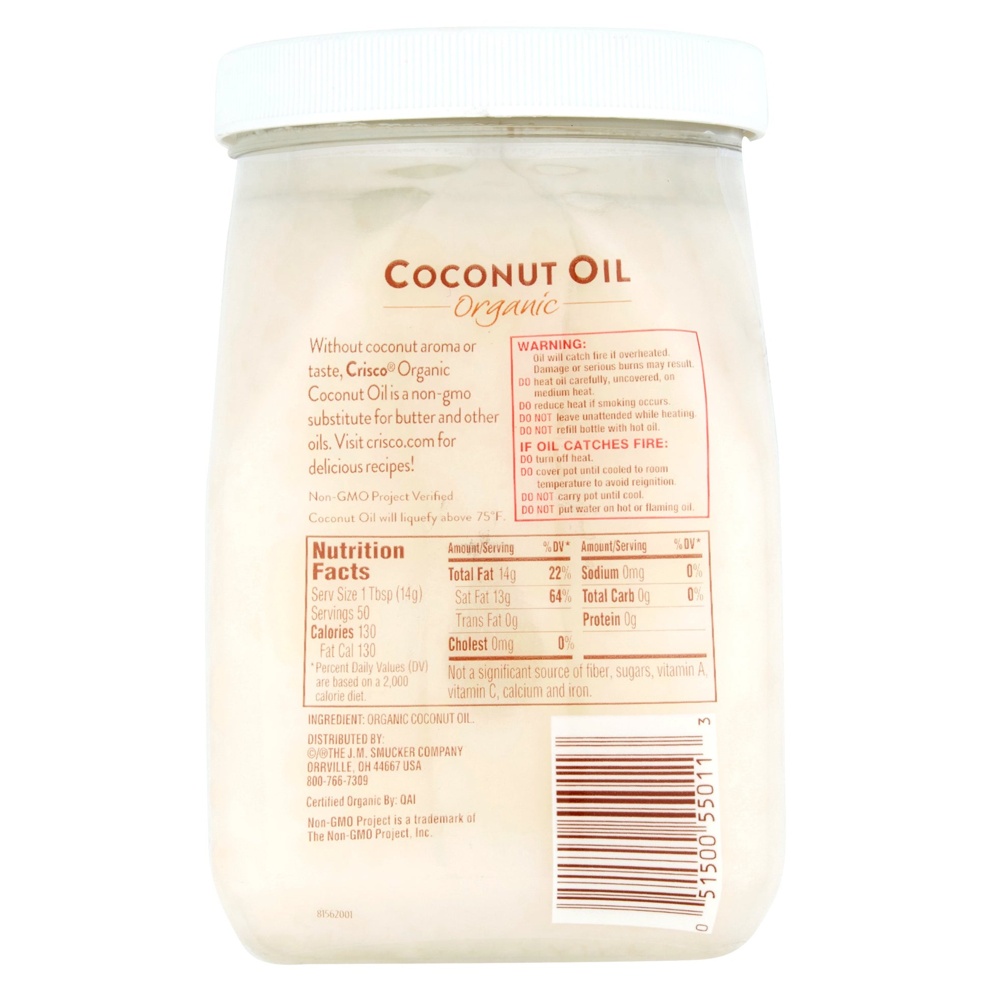 Refined Organic Coconut Oil - Crisco Products