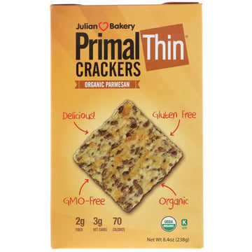 Julian Bakery Primal Thin Crackers, Organic Parmesan, (238 g)