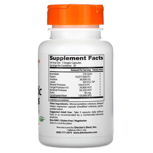 Proteolytic Enzymes 90 Veggie Caps By Doctors Best