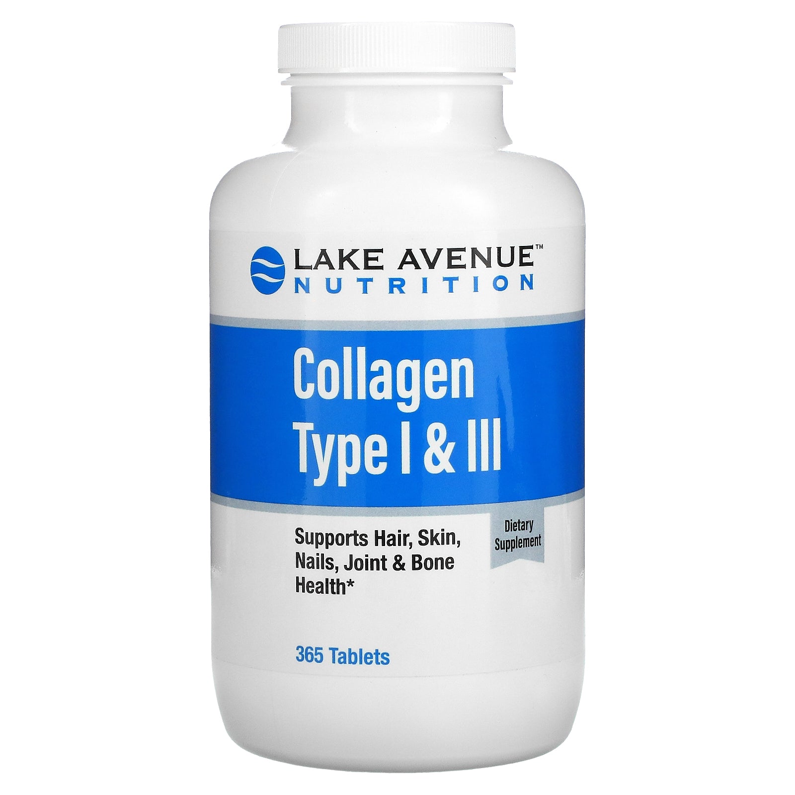 Lake Avenue Nutrition, Hydrolyzed Collagen Type I & III, 1,000 mg